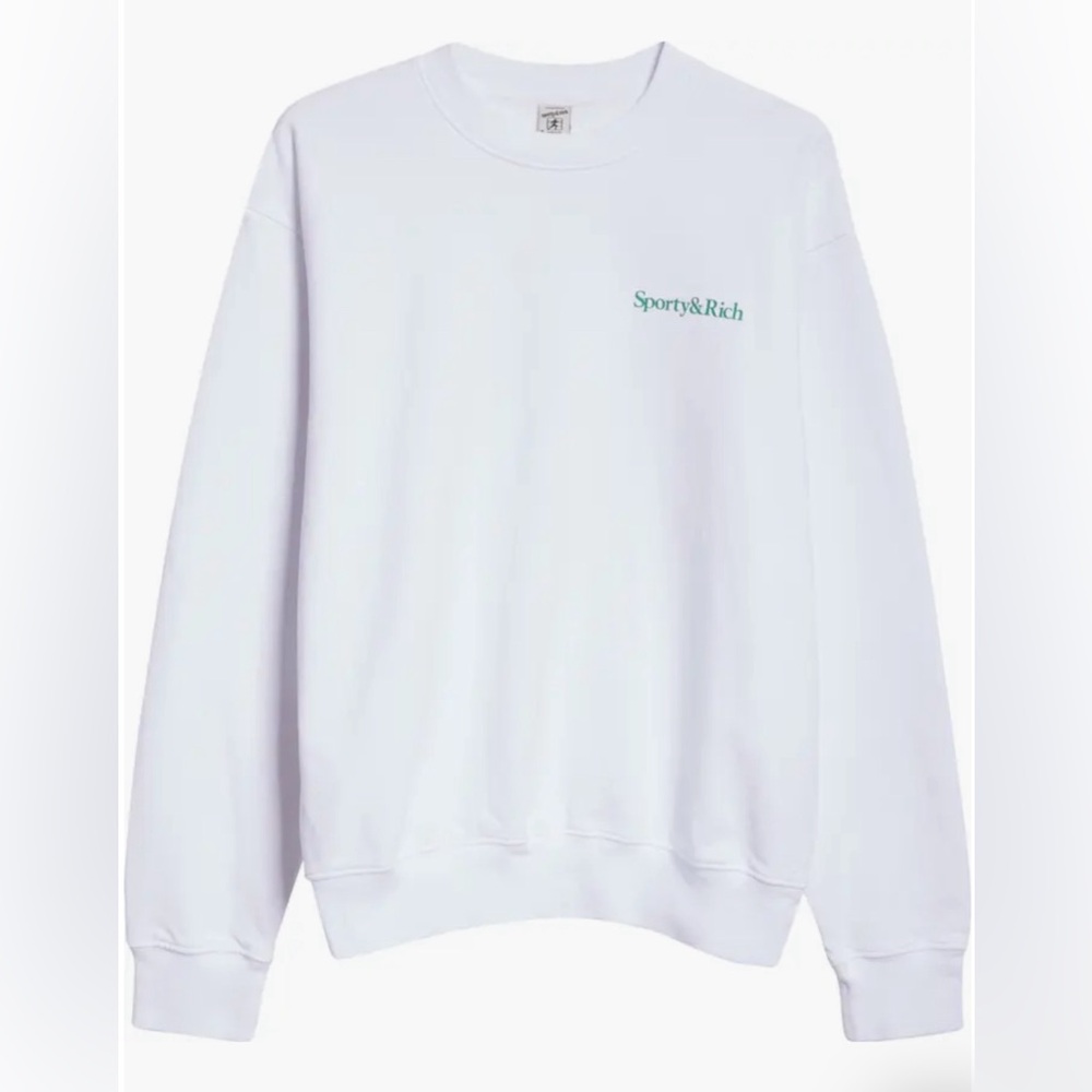 Sporty & Rich White “Drink More Water!” Sweatshirt